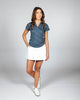 Women's Navy Chevron Blade Polo