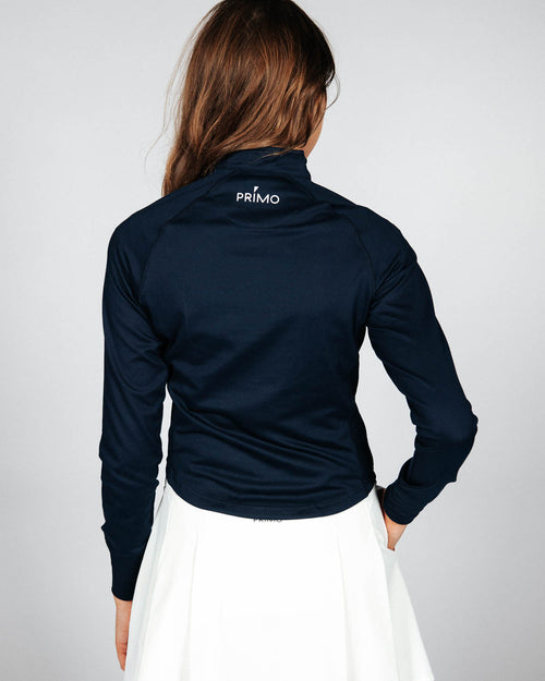 Women's Navy Crop Quarterzip