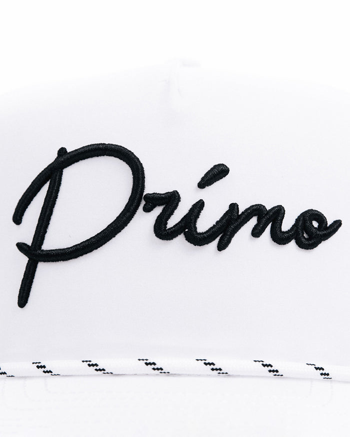 White Cursive Hat