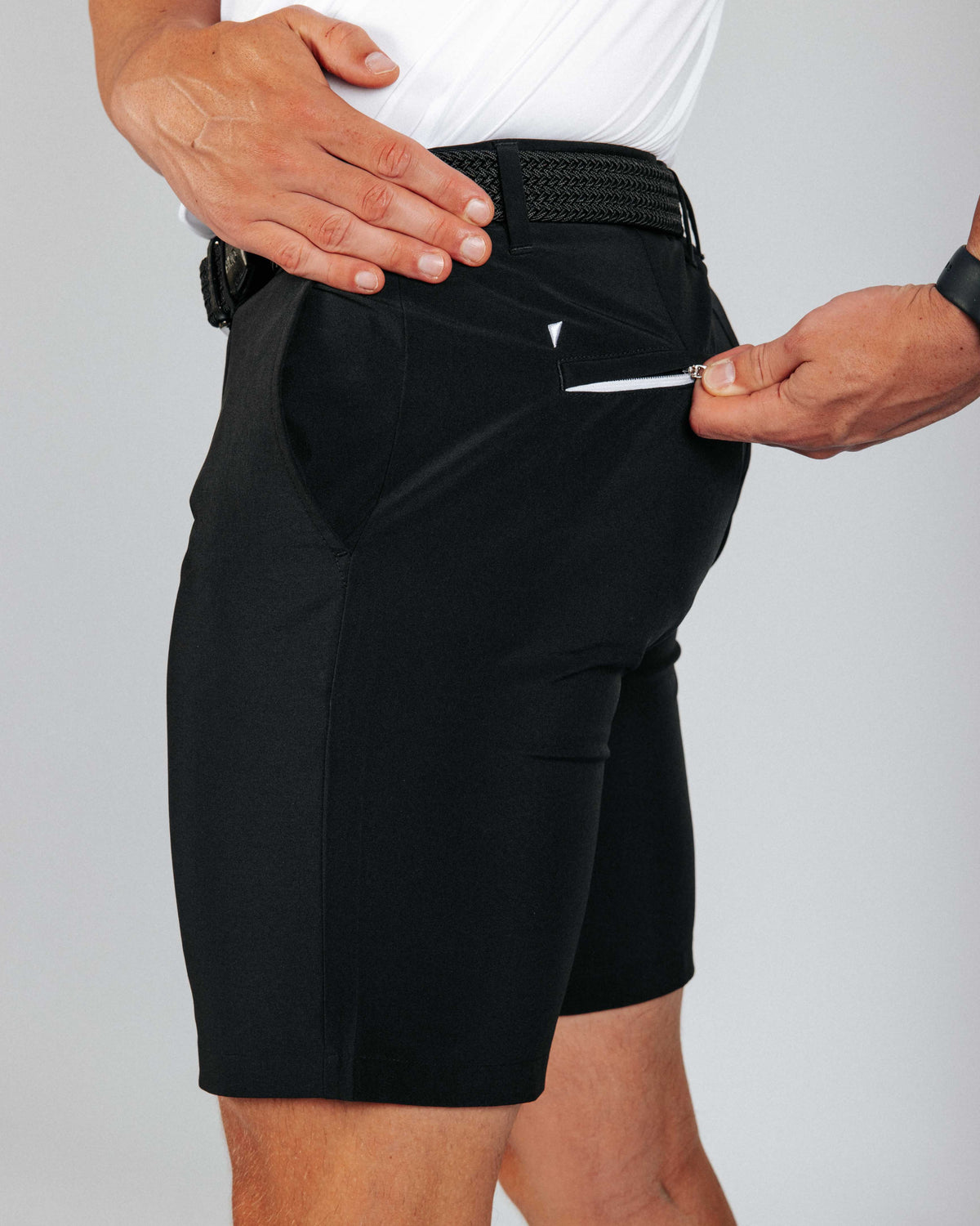 Men's Black Golf Shorts