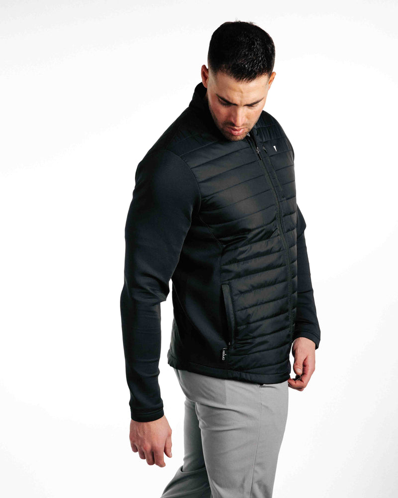 Primo Golf Black Hybrid Jacket Side Paneling