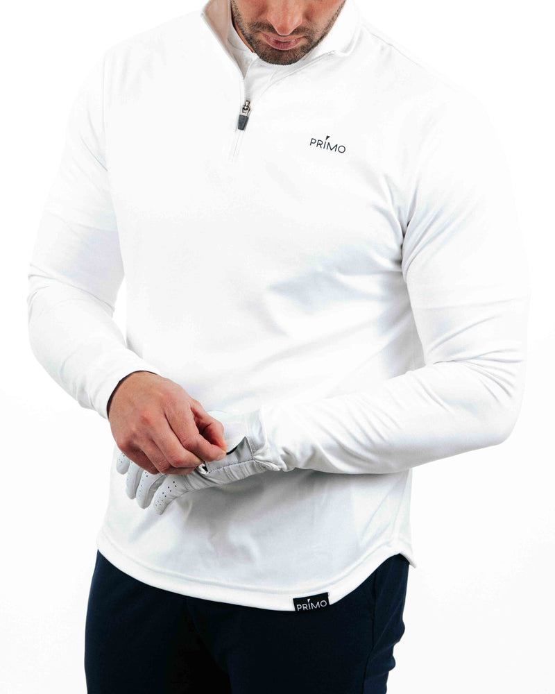 Primo Quarter Zip - White