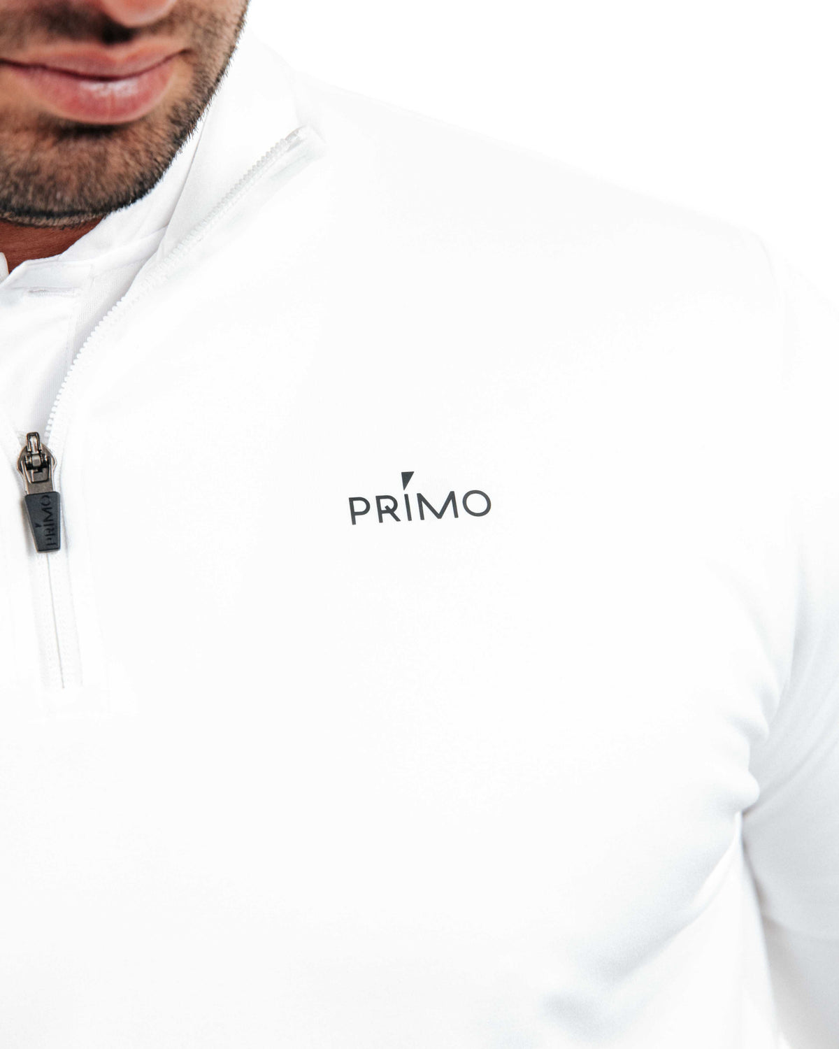 Primo Quarter Zip - White