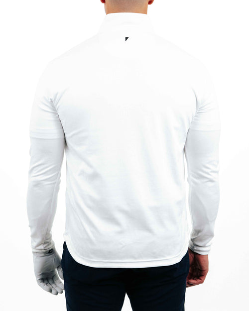 White Classic Quarter Zip
