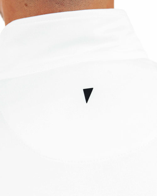 White Classic Quarter Zip