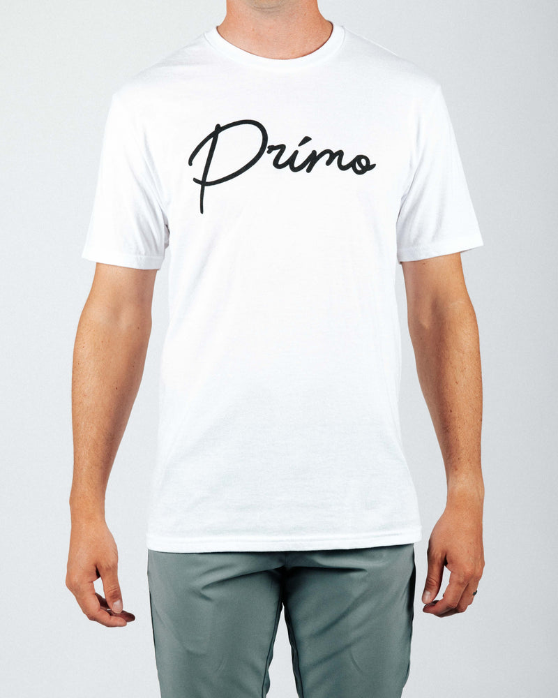 Primo White Cursive Tee