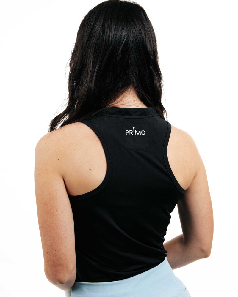 Women's Black Sleeveless Blade Polo