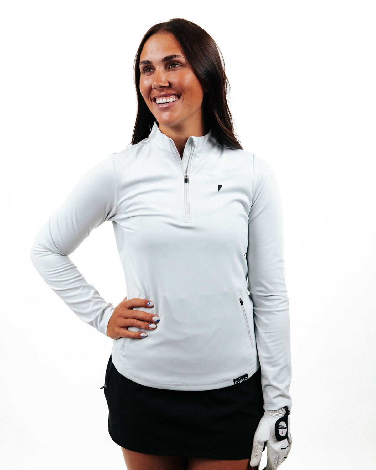 Women's Light Gray Quarterzip