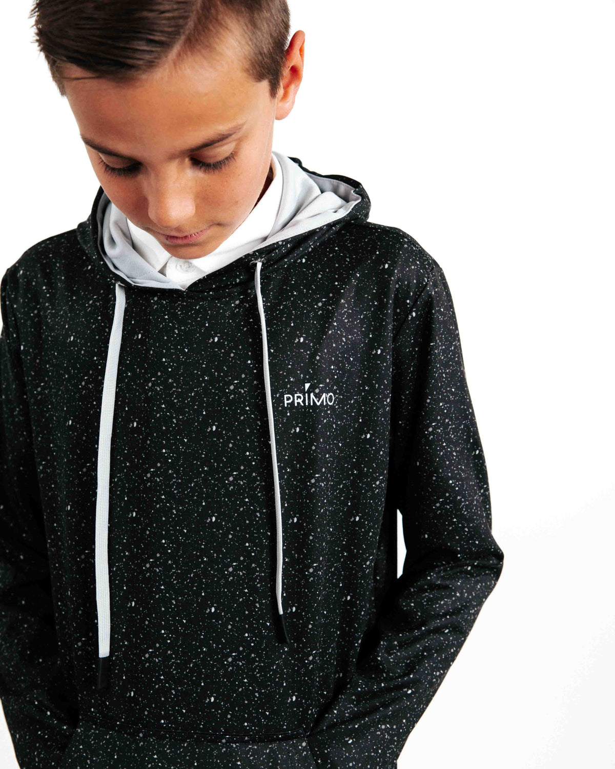 Primo Youth Hoodie - Speckled Black