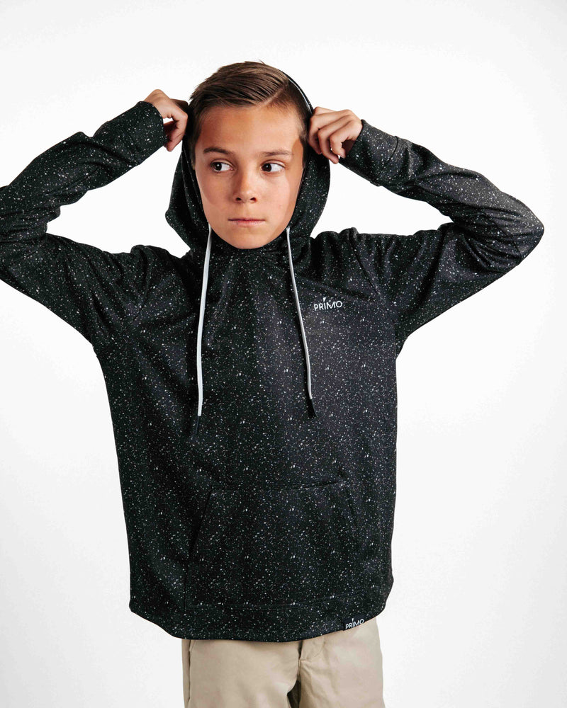 Primo Youth Hoodie - Speckled Black