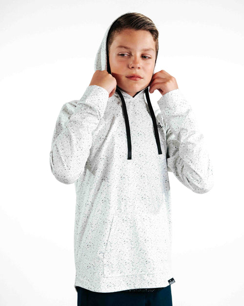 Primo Youth Hoodie - Speckled White