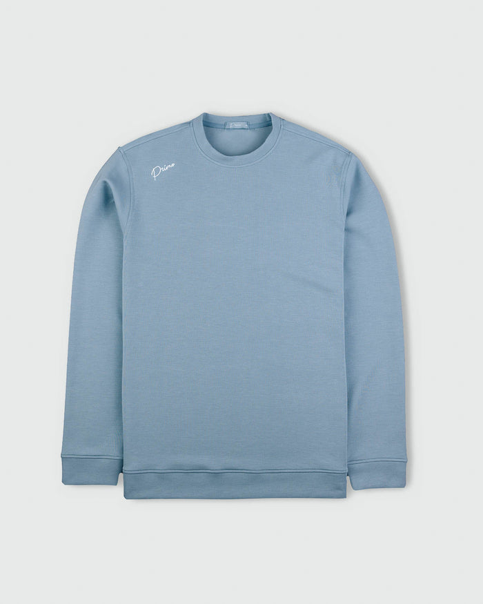 Stone Blue Cursive Golf Crew Neck