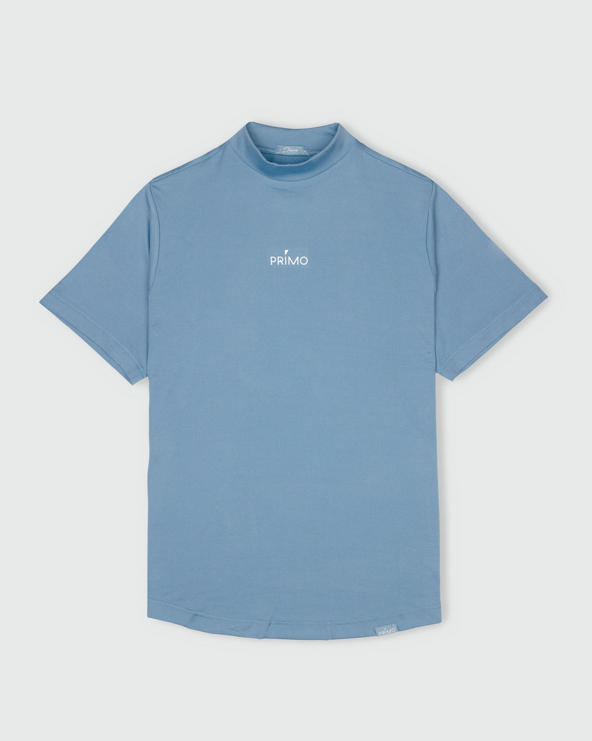 Stone Blue Mock Neck Tee
