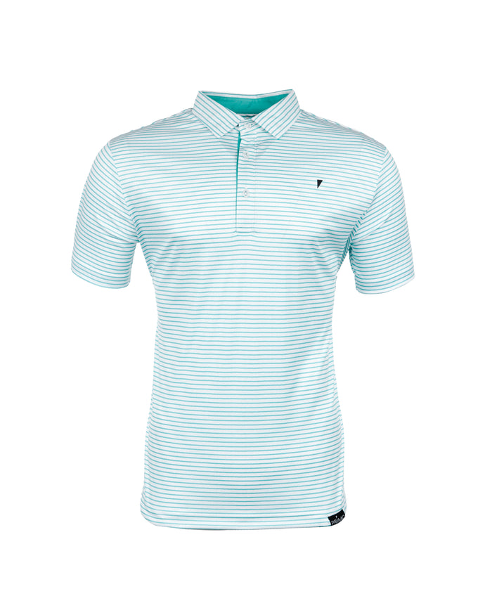 Teal Stripe Classic Polo