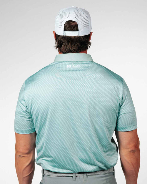 Teal Chevron Classic Polo