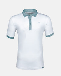 White/Storm Blue Two Tone Classic Polo