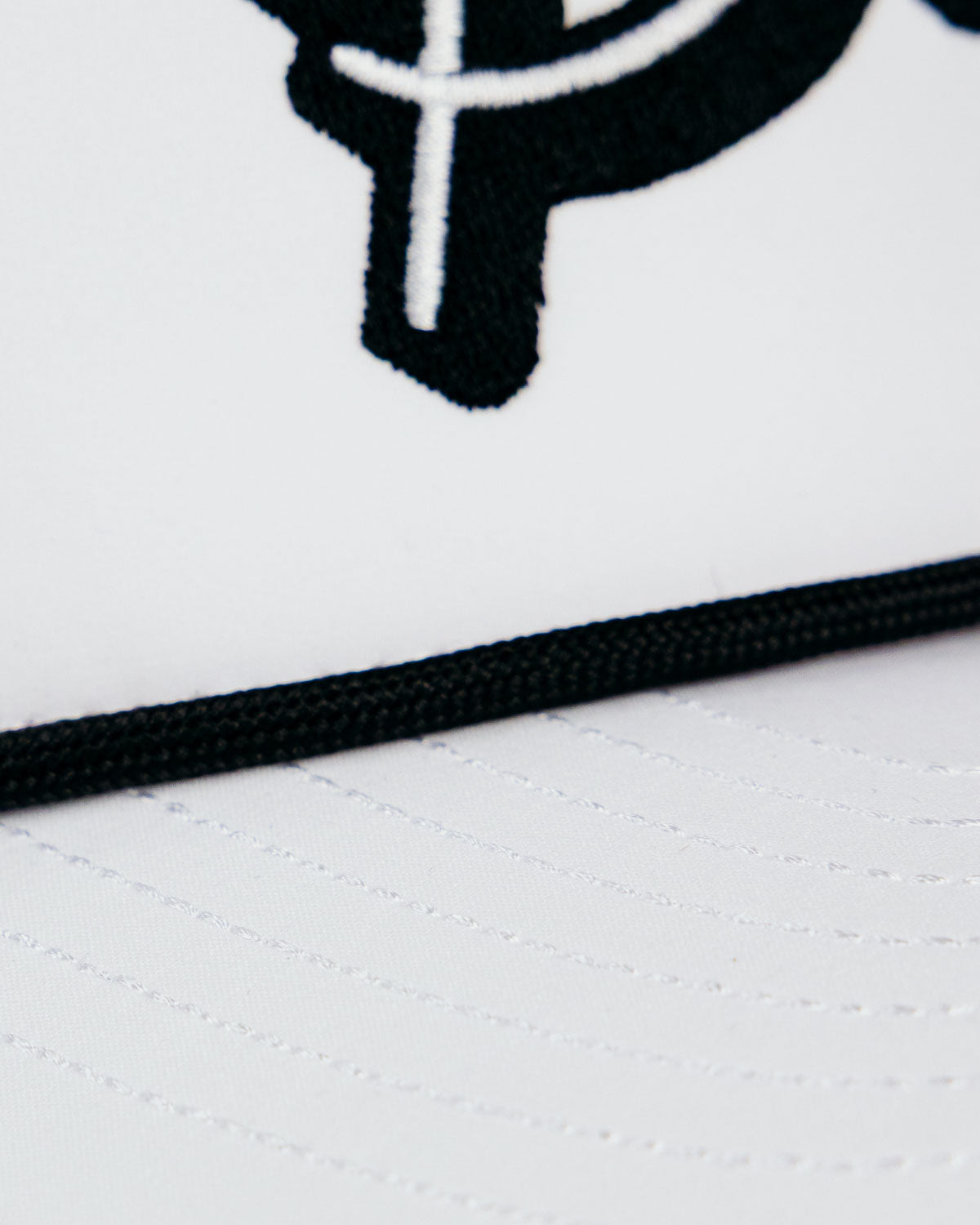 White 3D Cursive Hat