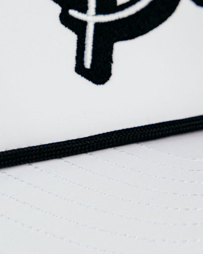 White 3D Cursive Hat