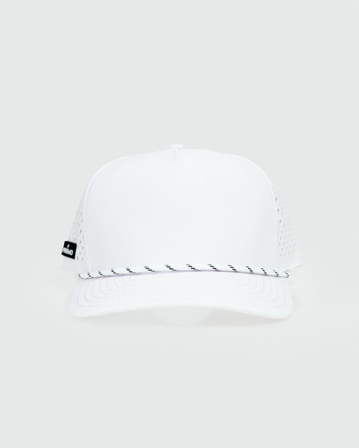 Blank 5 Panel Hat - White Rope