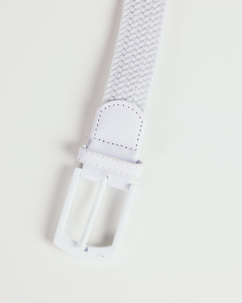 White Pro Braided Belt