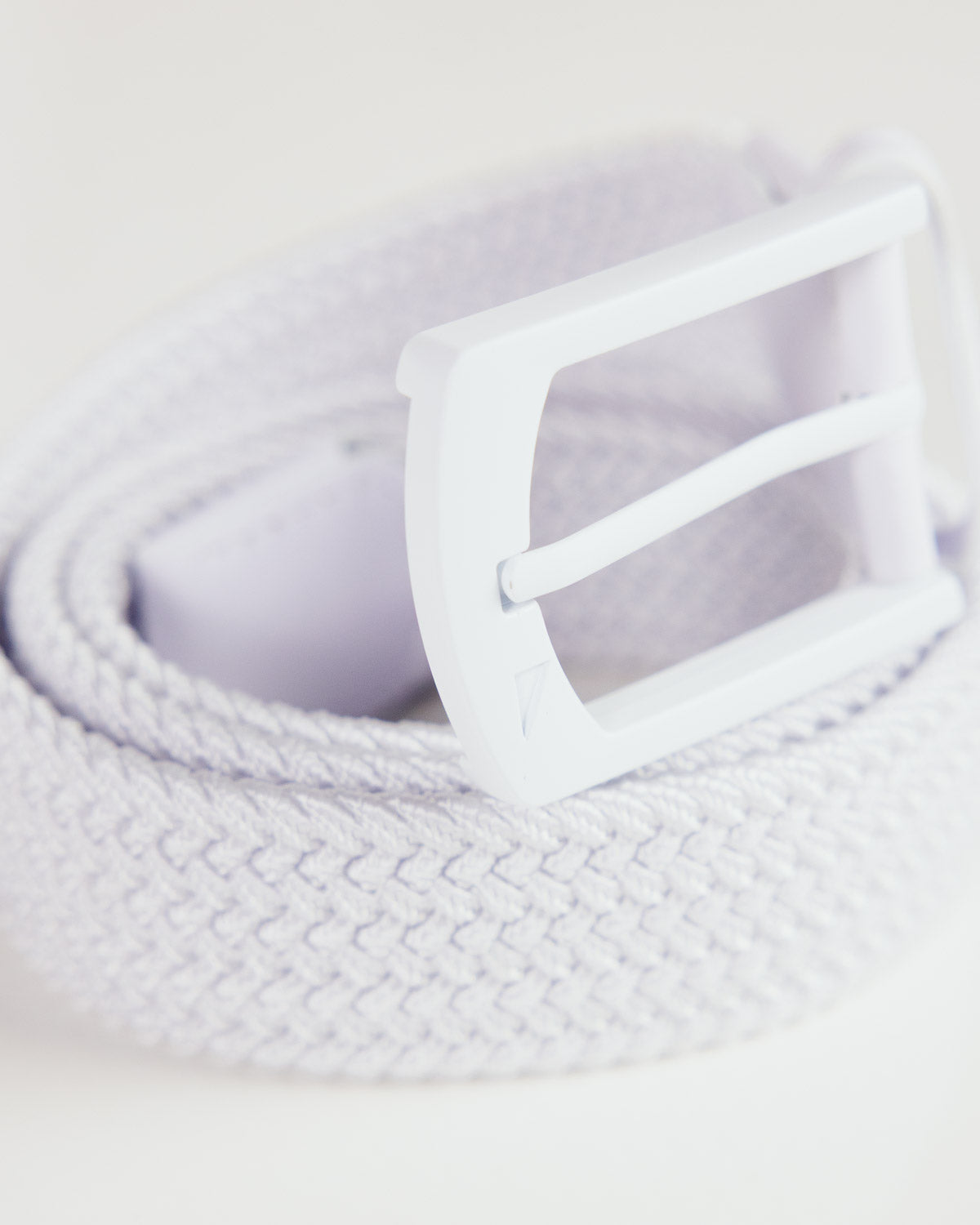 White Pro Braided Belt