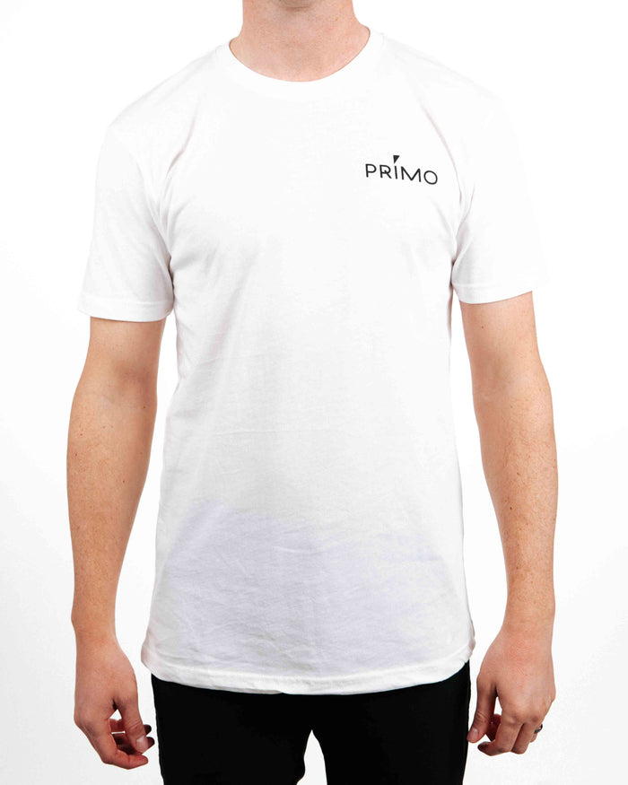 Primo Wordmark Logo Tee - White