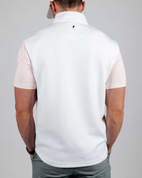 White Quarter Zip Vest