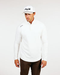 White Waffle Quarter Zip