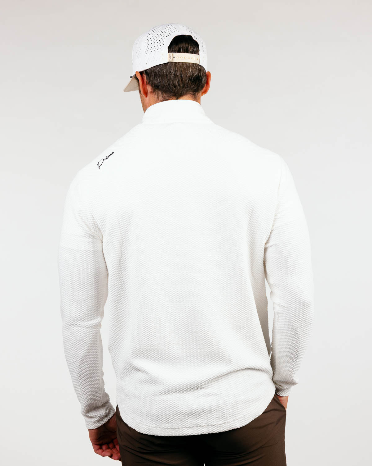 White Waffle Quarter Zip