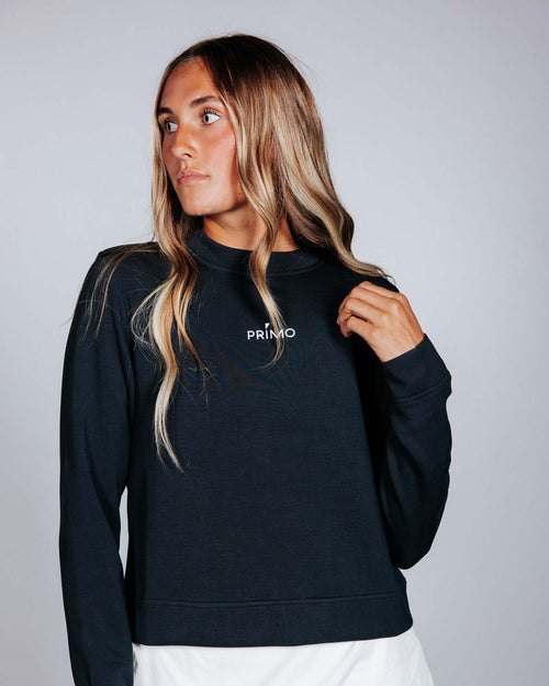 Women's Black Crew Neck