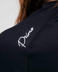 Women's Black Cursive Crop Quarterzip