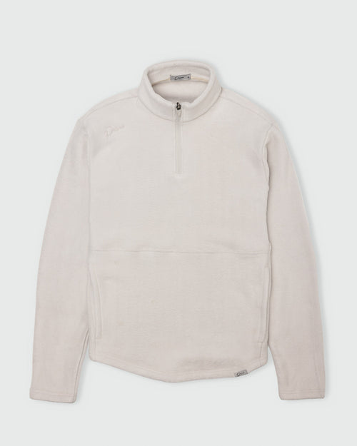 Women's Light Khaki Polar Fleece Q Zip