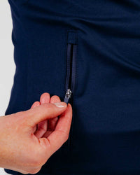 Women's Navy Cursive Quarterzip