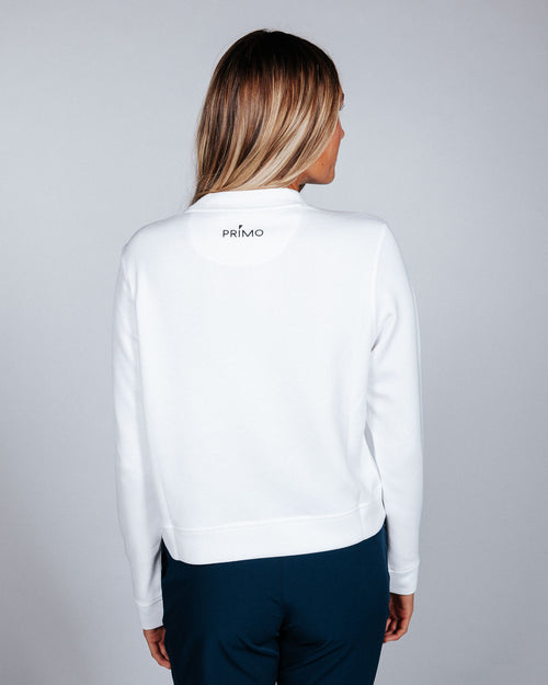 Women's White Crew Neck