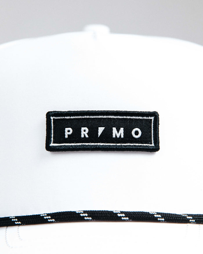 White Woven Patch Hat