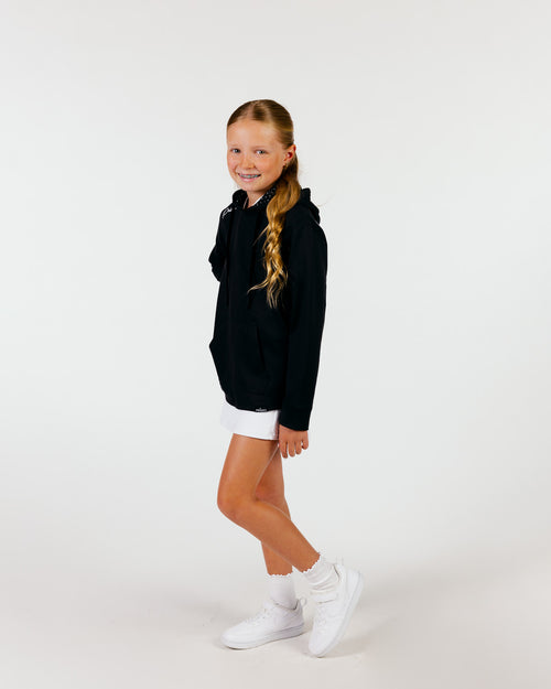 Youth Black Cursive Golf Hoodie