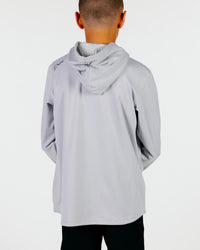 Youth Light Gray Cursive Golf Hoodie