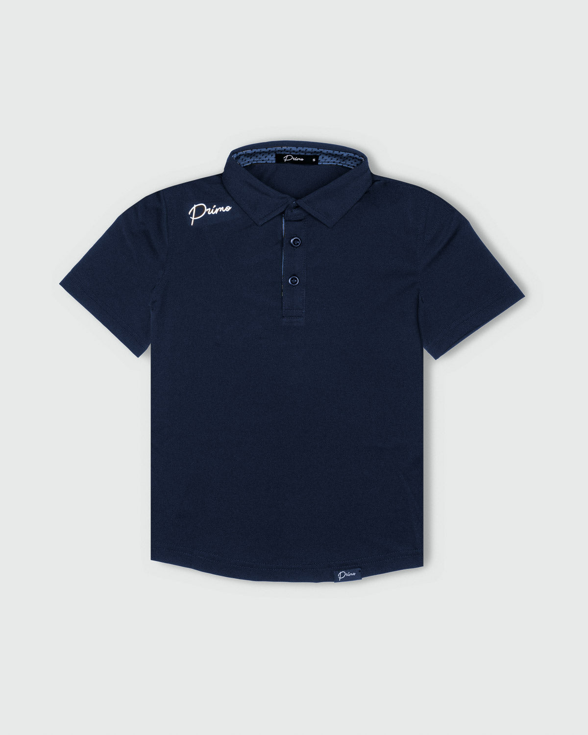 Youth Navy Cursive Golf Polo
