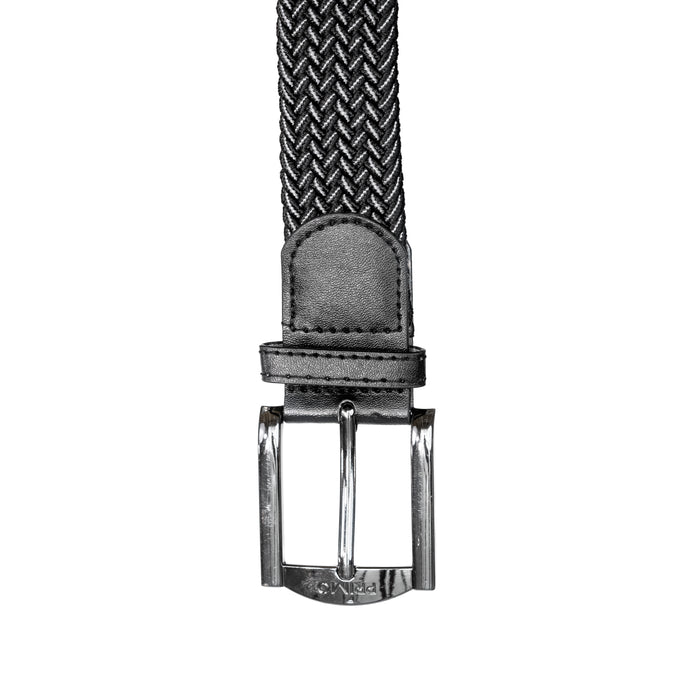 Primo Black & Gray Braided Stretch Belt